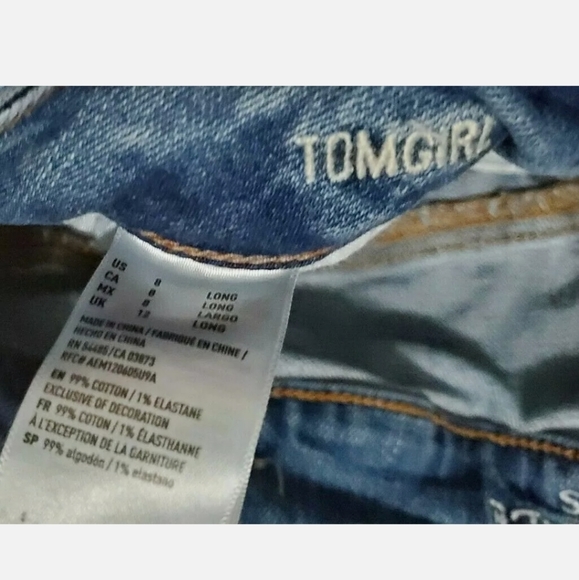 American Eagle Womens Jeans Size 8 Long Tomgirl - Picture 2 of 3